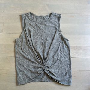 Lulu lemon knot gray crop tank top